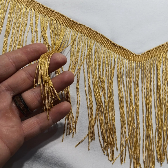 Chevy Country Music SS Tee, White w/ Gold fringe, 2XL, Great condition - Picture 4 of 5